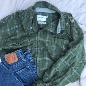 Super soft green flannel from goodfellow & co